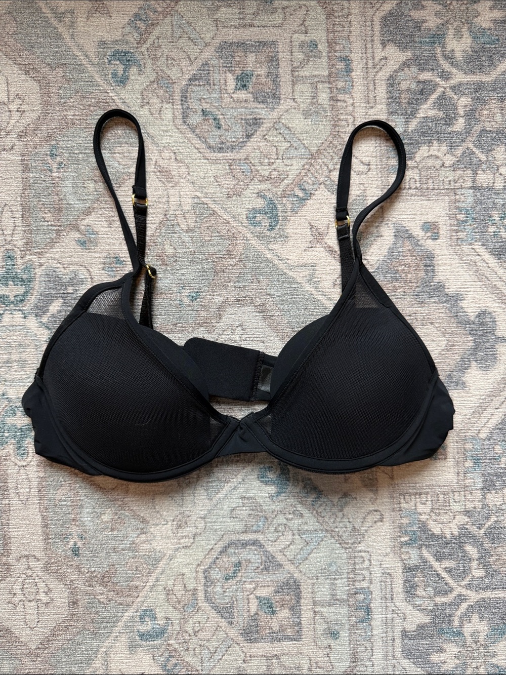 Pepper Black T-Shirt Bra with Mesh